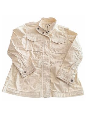 Style & Co has Off-White Cotton Canvas Utility Jacket - Size M